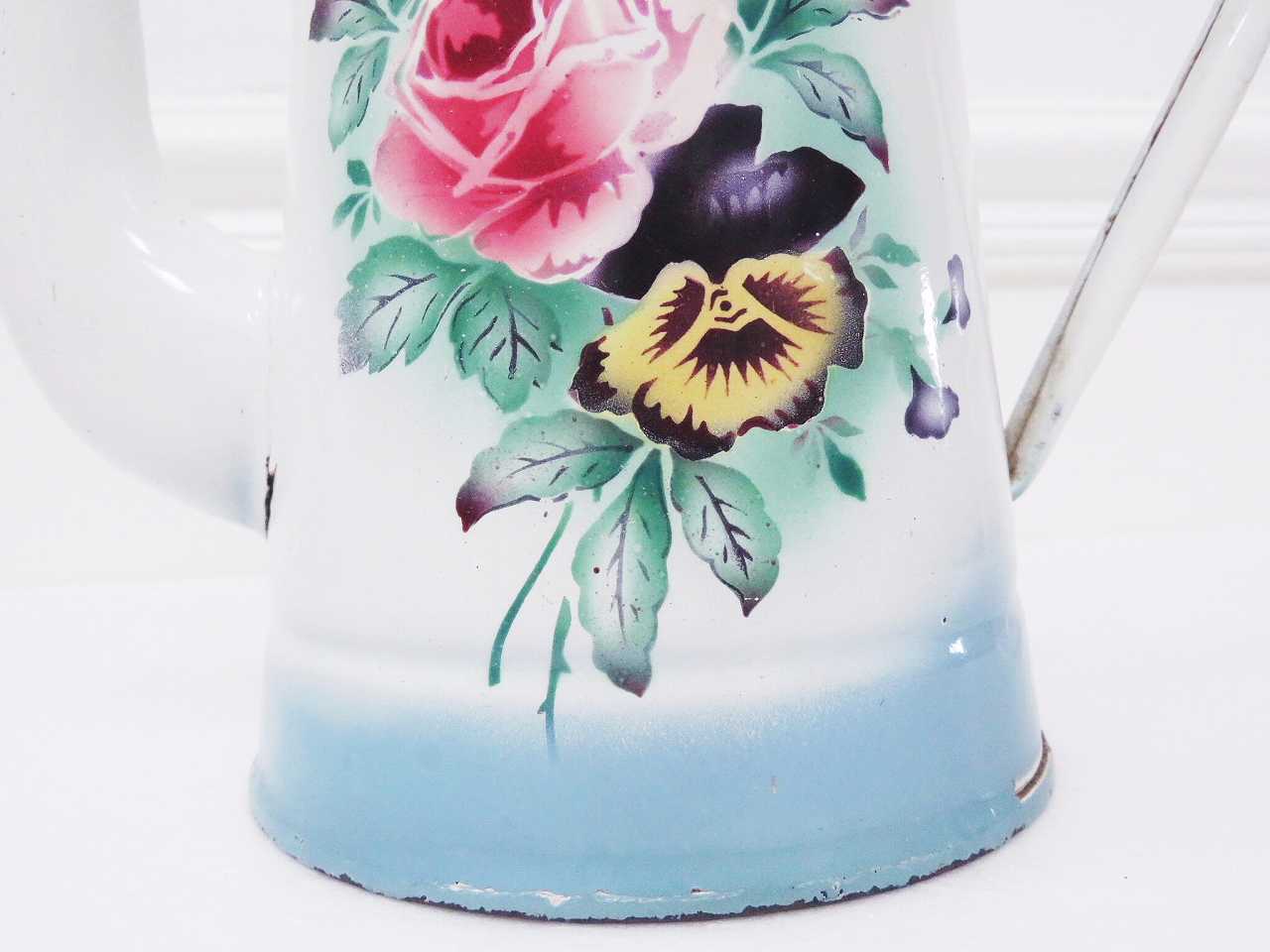 Japy 薔薇とパンジー 2段 コーヒーポット - 薔薇と天使のアンティーク