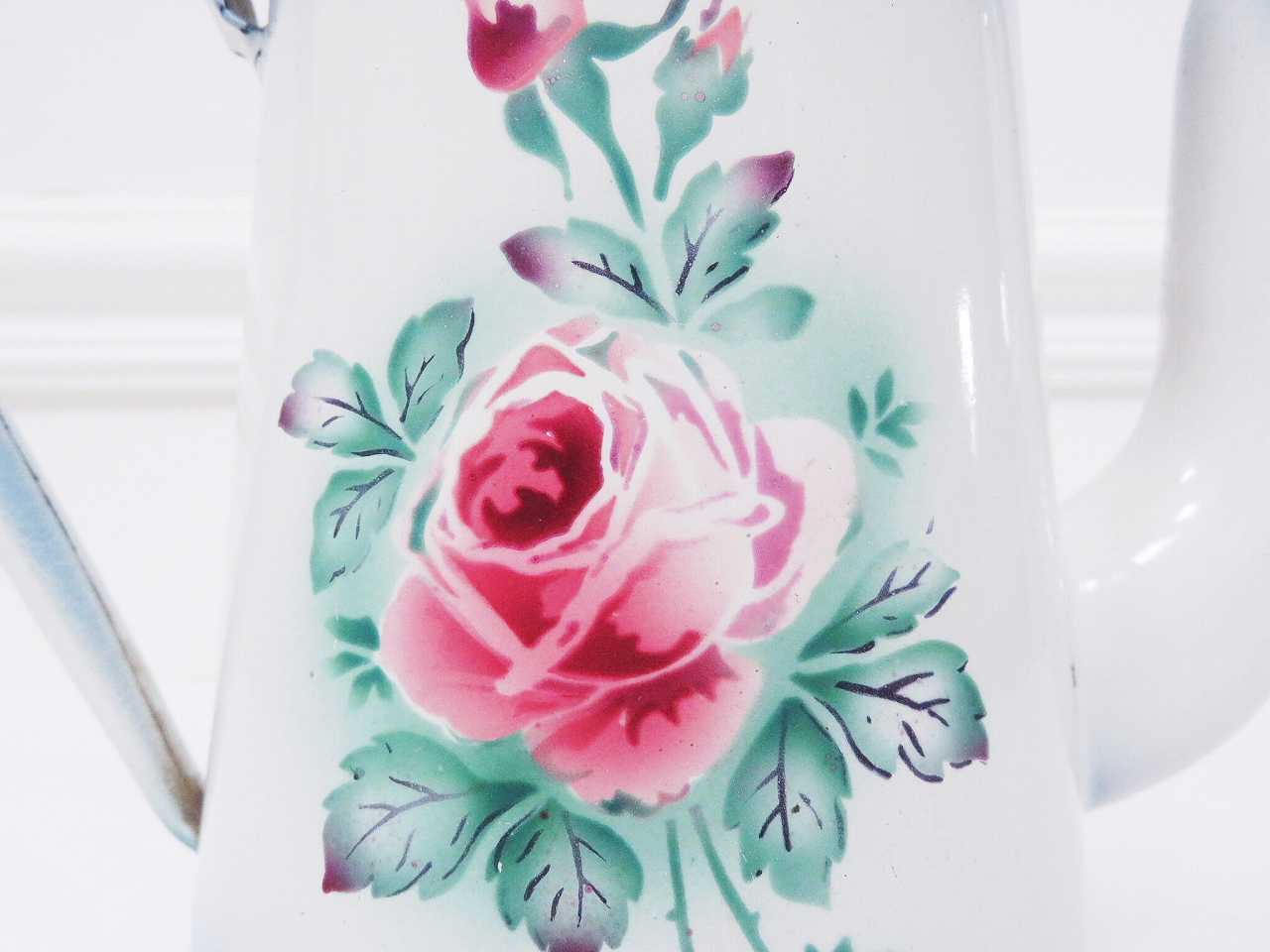 Japy 薔薇とパンジー 2段 コーヒーポット - 薔薇と天使のアンティーク