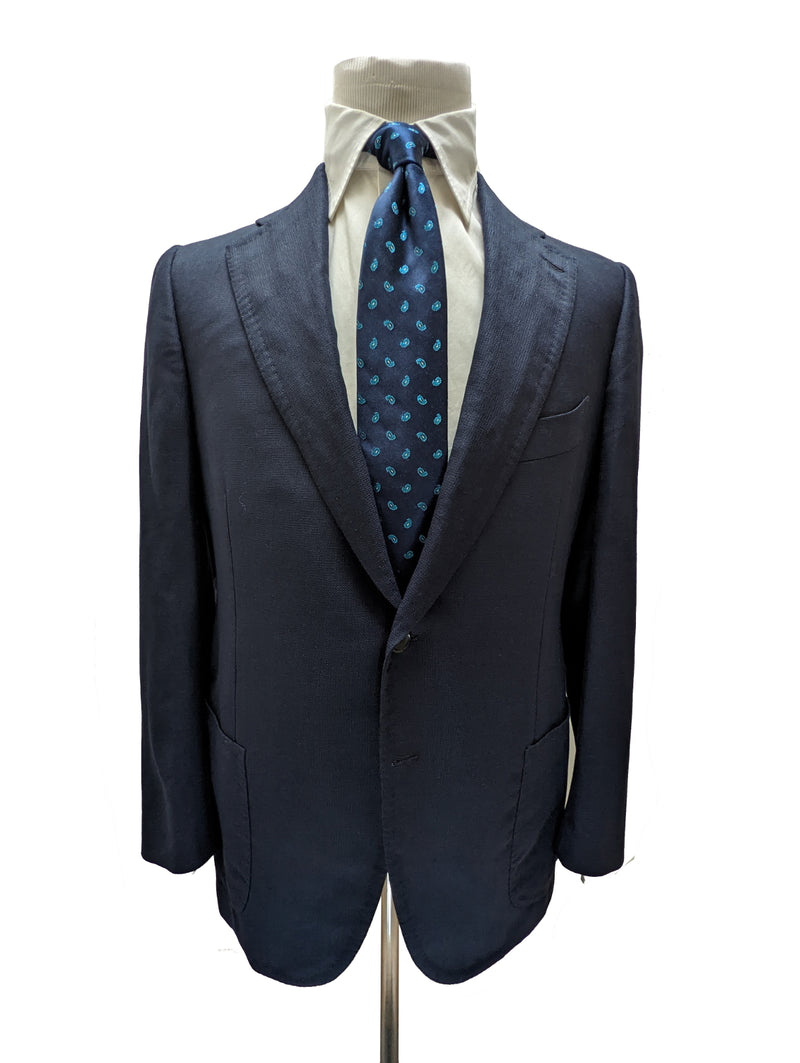 Cesare Attolini Sport Coat: 41/42R, Navy Blue, 2-button, wool