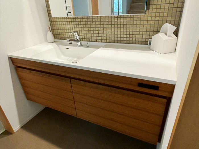 セミオーダー人工大理石一体洗面カウンターFlex Sink(ﾌﾚｯｸｽｼﾝｸ) ｿﾘｯﾄﾞ