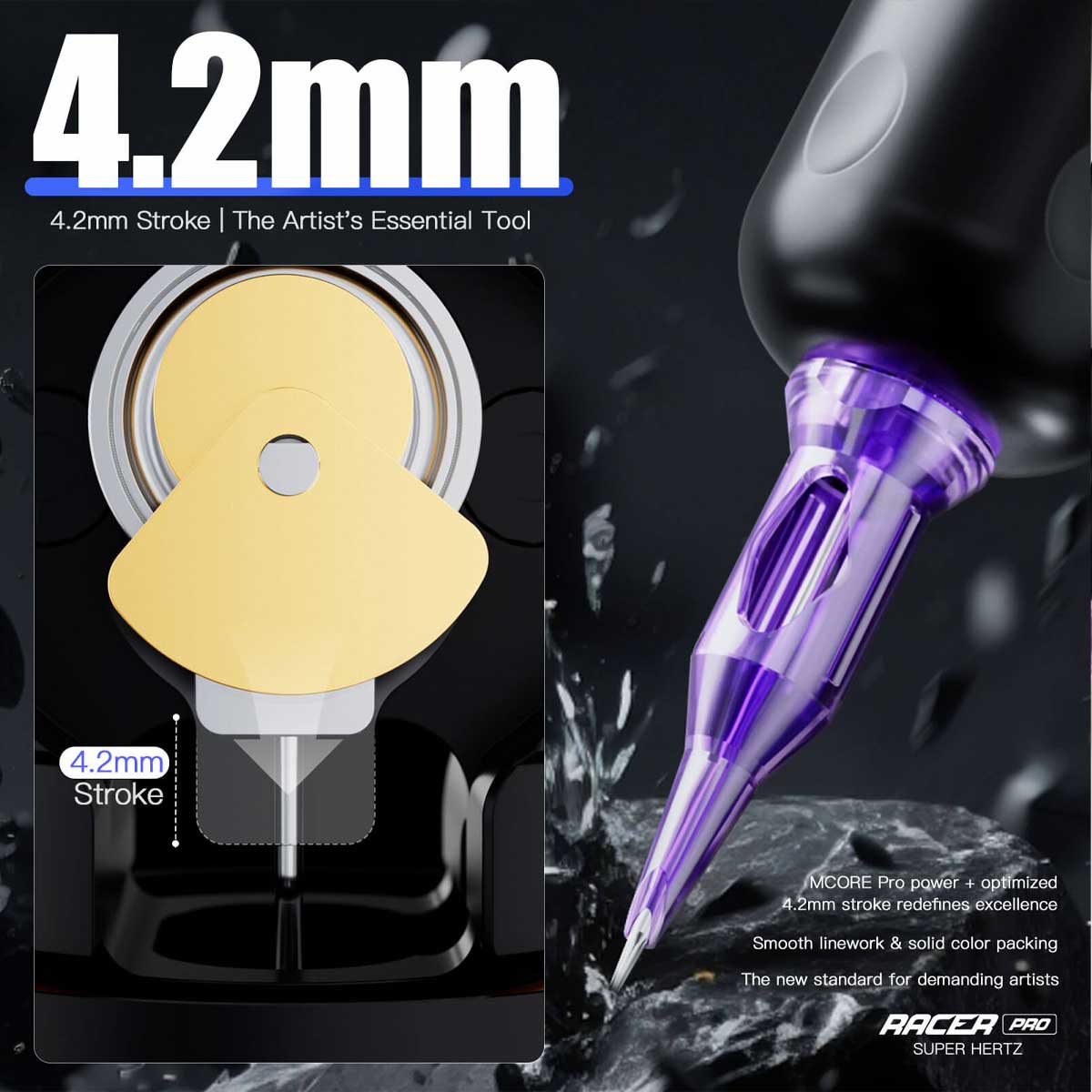 Dragonhawk Mast Racer Pro Tattoo Machine 4.2mm Stroke – Element