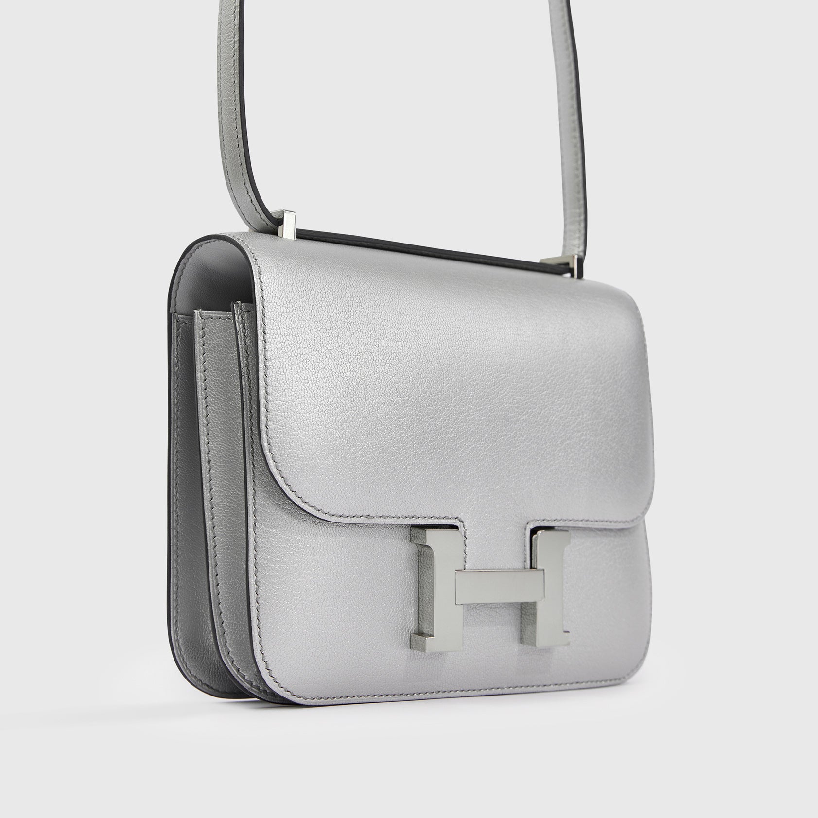 Hermès Constance 18 Chamkilight Chevre Gris Argente Palladium Hardware