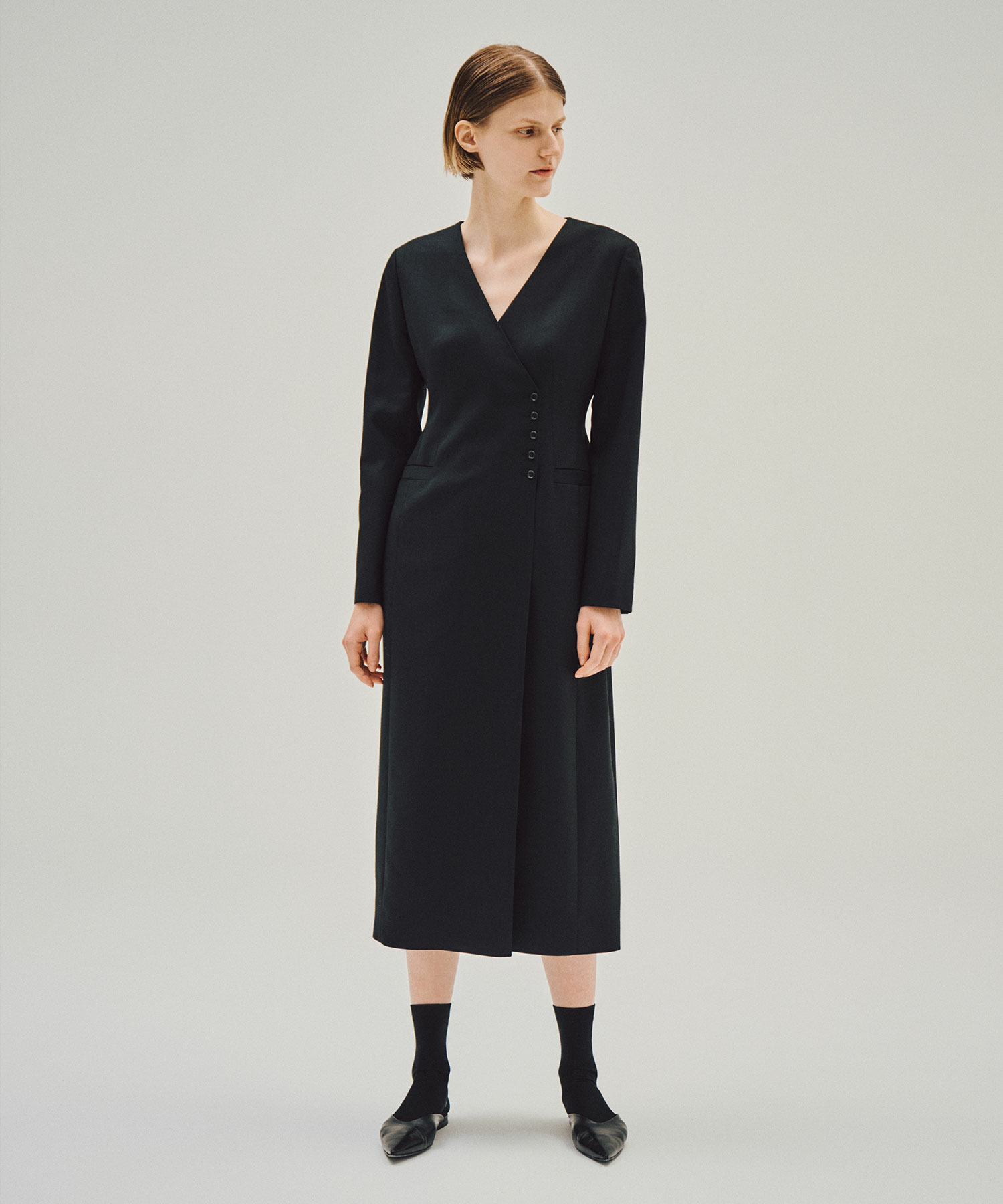 ESTNATION / ダブルクロスVネックワンピース｜ESTNATION ONLINE STORE