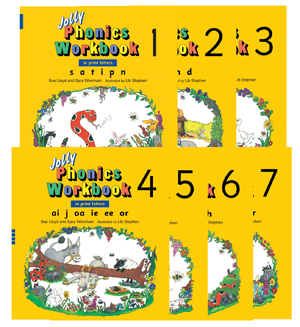 Jolly Phonics Workbooks 1-7 | Set of 7 Books American Edition
