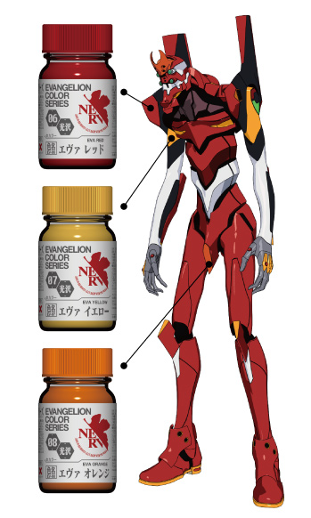 模型用カラー「エヴァンゲリオンカラー シリーズ」第2弾発売！2号機用