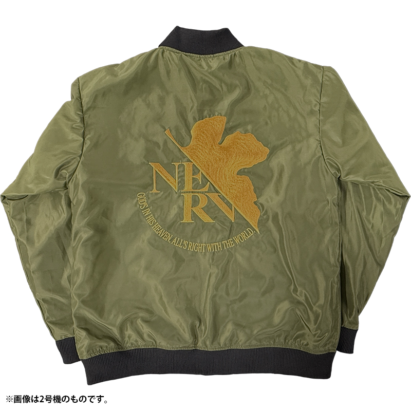 EVAx錦】菊家紋桜初号機/MA-1 リバーシブル総刺繍スカジャン/BLACKx袖