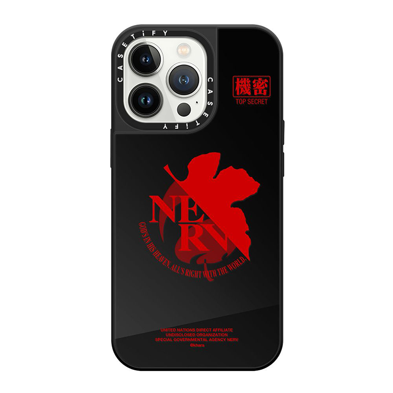 CASETiFYxEVA】NERV Logo MagSafe 対応ミラーケース（黒）/iPhone 14
