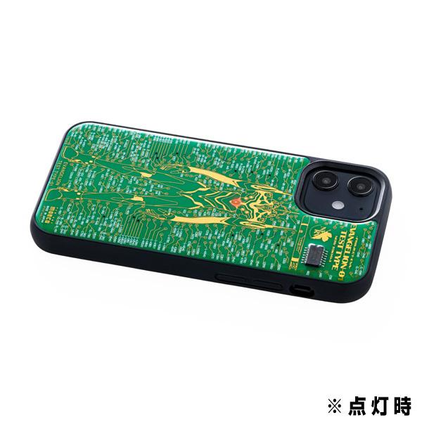FLASH EVA01 基板アートiPhone 12 mini ケース/緑（電子技販）