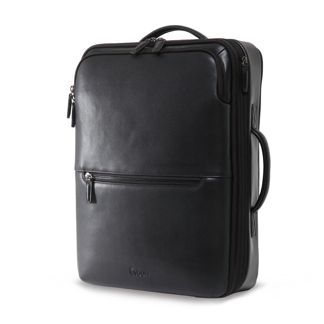 Evoon マルチビジネスリュックレザー2.0・容量19L～拡張時26L【送料