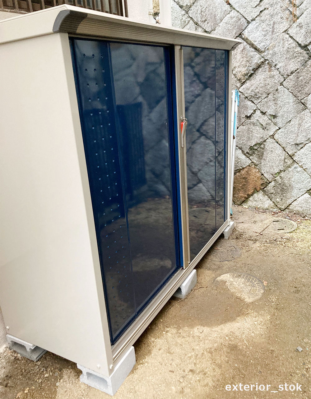 タクボ物置GP-176 ディープブルー色 - エクステリア商品 和風庭園資材