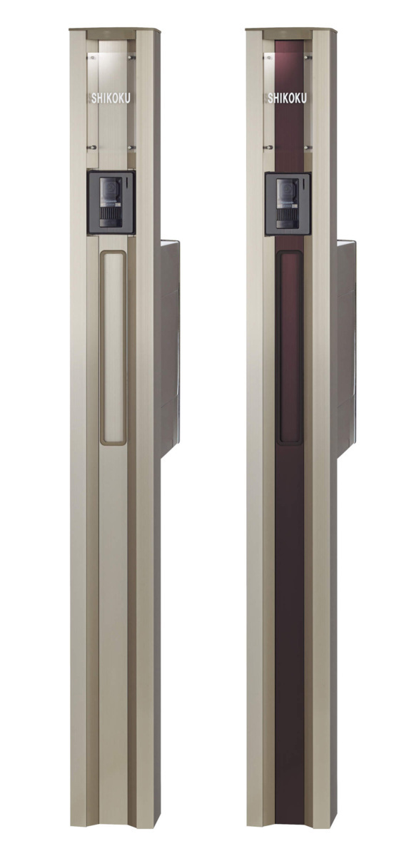 機能門柱【照明なし/インターホン穴あり】 - エクステリア商品 和風