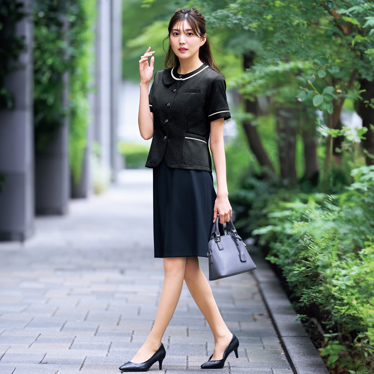 FS45908 ベルトレスAラインスカート｜医療用白衣・介護ユニフォーム