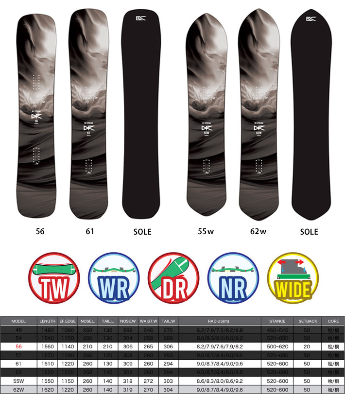 フォローズ限定 25-26 BC Stream スノーボード ビーシーストリーム
