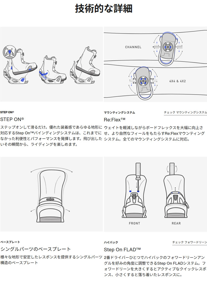 25-26 バートン ビンディング Step On ステップオン Re:Flex BURTON リ