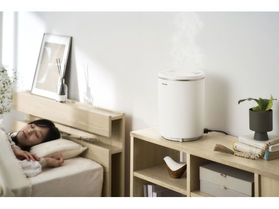アイリスオーヤマ 丸洗いスチーム加湿器600mL ホワイト AHM-MHU60A-W