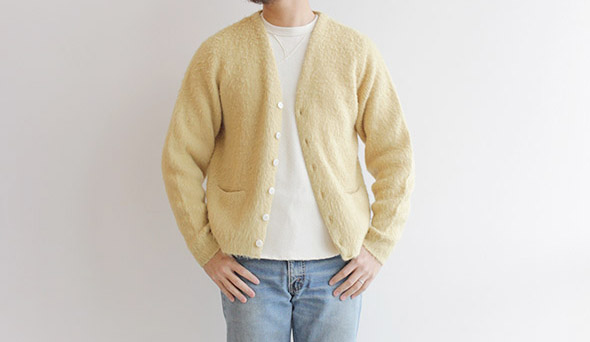 60's YOUNG BREED by REVERE Vintage Mohair Cardigan】雰囲気の良い