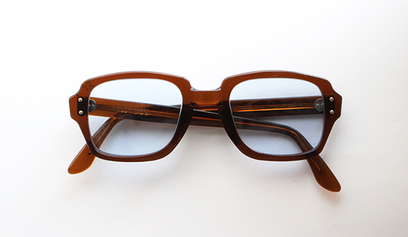 DEADSTOCK】80's Halo “USS” Military Official G.I. Glasses “Brown