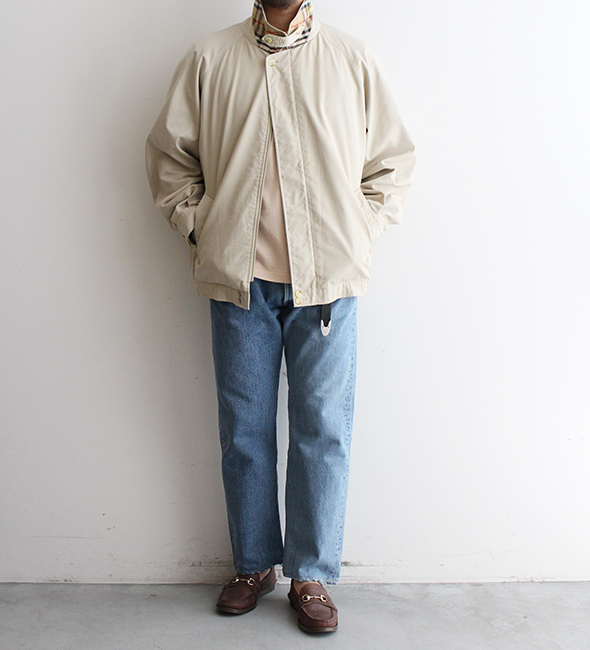 VINTAGE】80-90s Burberry Harrington Jacket.トロッとした上質な