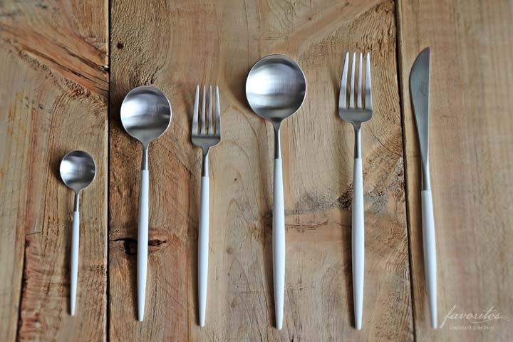 Cutipol（クチポール） ｜ GOA カトラリー ホワイト×シルバー