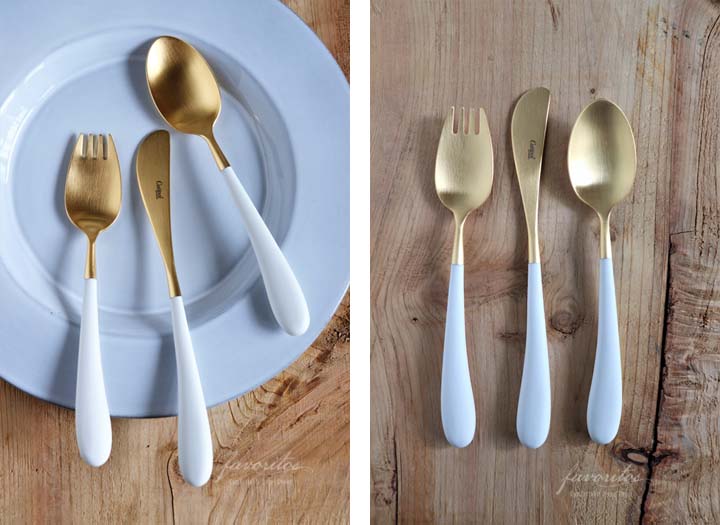 Cutipol（クチポール） ｜ALICE ホワイト×ゴールド 3点セット（子供用