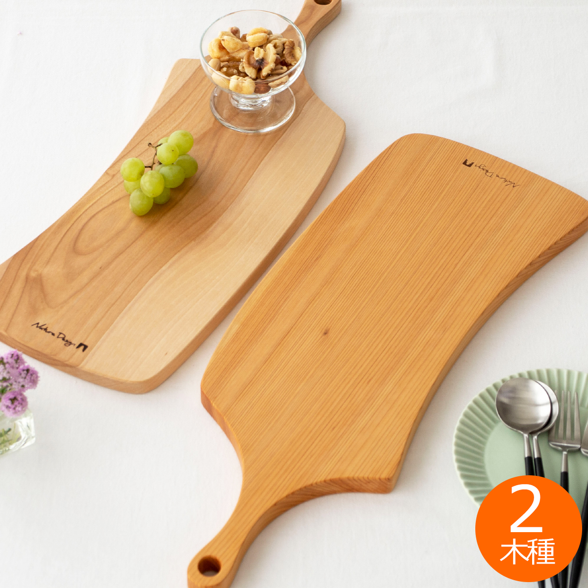 カッティングボード 木製 Queen ヒノキ カバザクラ 天然木 おしゃれ