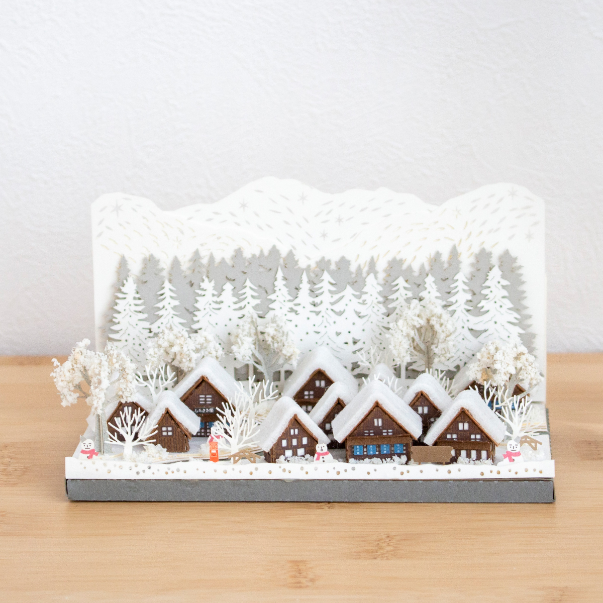 ペーパークラフトキット 日本の四季 冬の合掌村 ミニチュアキット 紙製