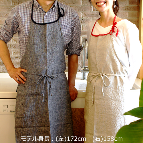 エプロン リネン ワンピース リーノエリーナ ミラ Lino e Lina Mila