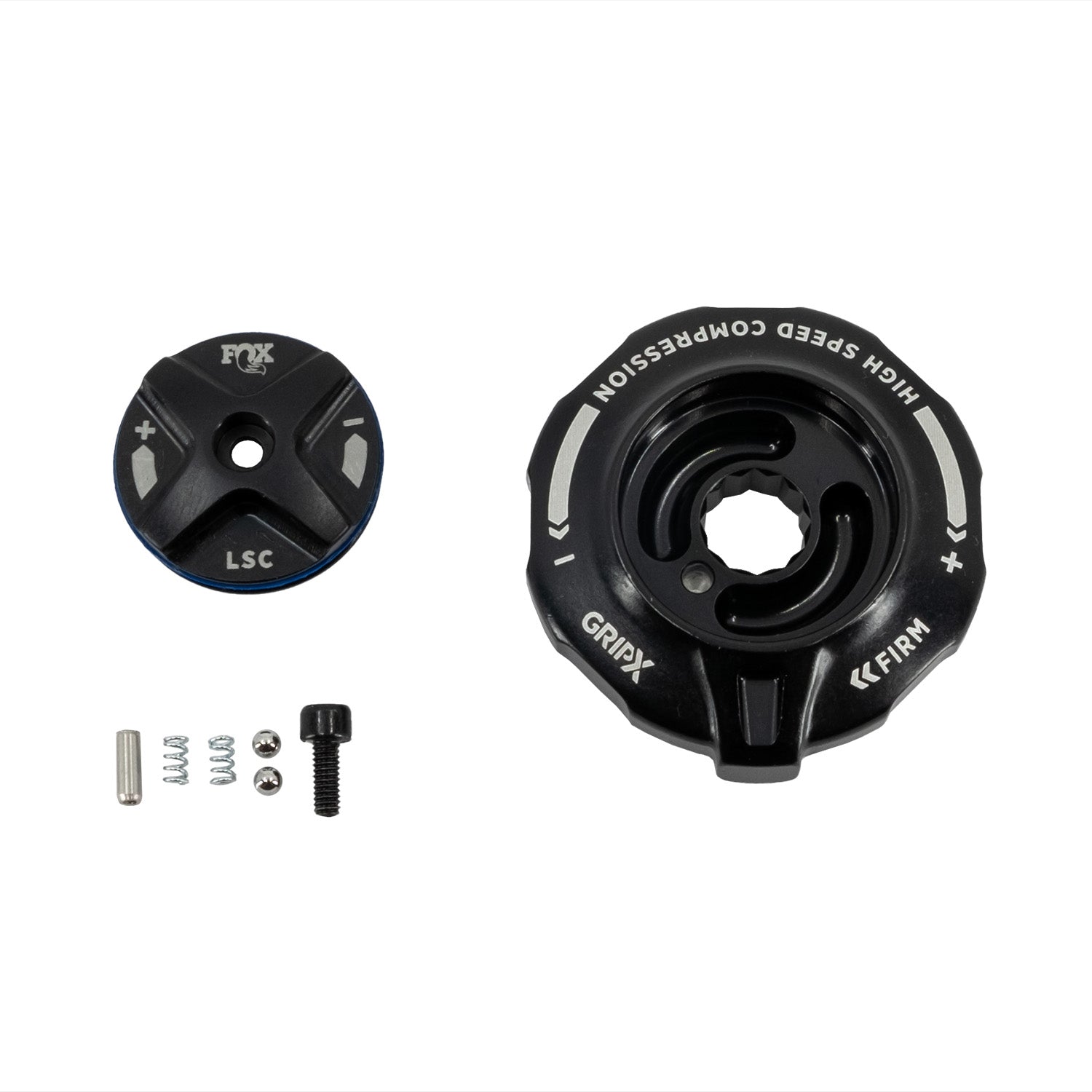 Fox Grip-X HSC/LSC Topcap Interface Parts, Black Ano