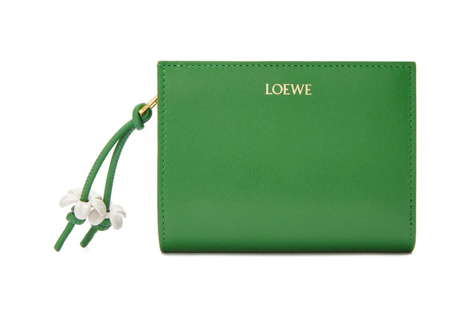 ロエベ25年春レディース革財布、引き手に“デイジーの花”が咲く二つ折り