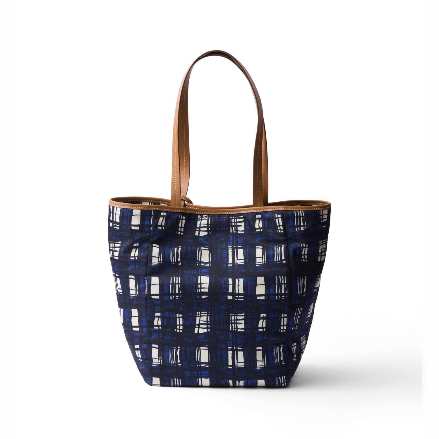 プラダ「リナイロン」“ランダムチェック柄”のウィメンズトートバッグ