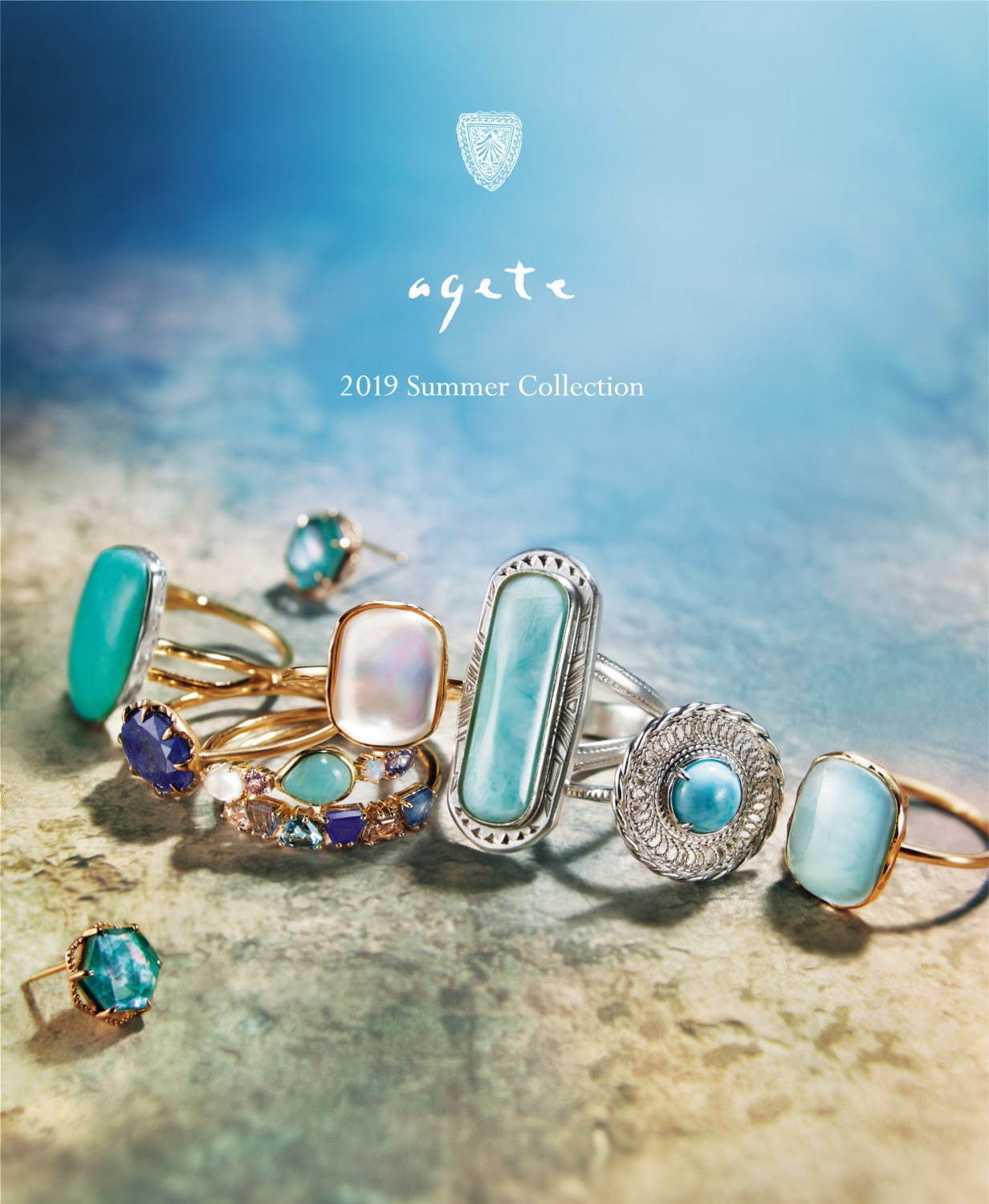 アガットの新作ジュエリー、ターコイズやラリマーを使った鮮やかな