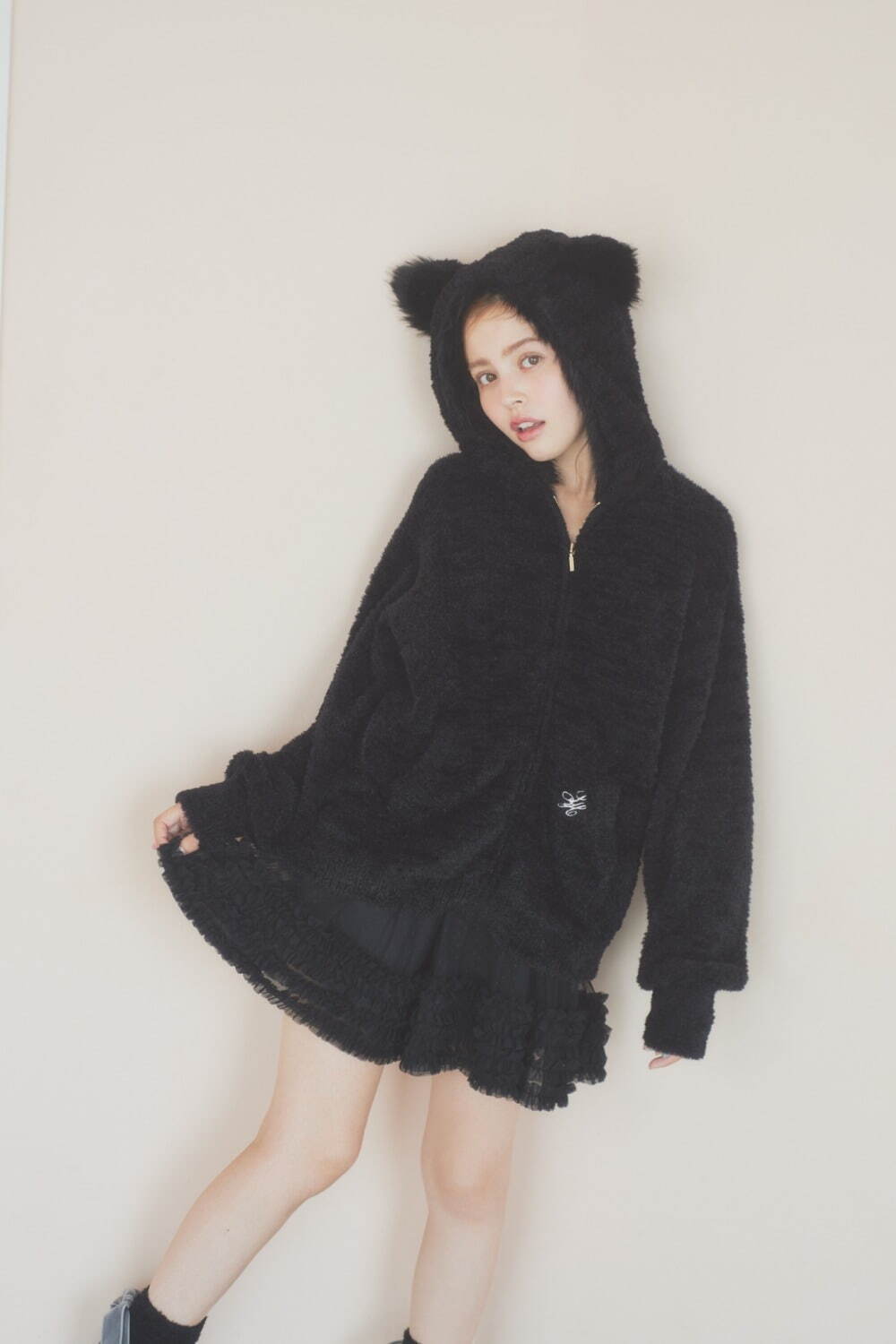 スナイデル ホームのハロウィン限定ルームウェア、“猫耳”ふわふわ