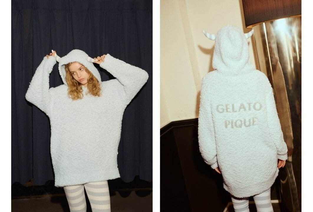 ジェラート ピケのハロウィンルームウェア、モンスターのツノや猫耳