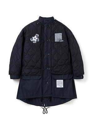 ヨウジヤマモト×ネイバーフッドのメンズウェア、花柄刺繍＆ロゴ入りMA