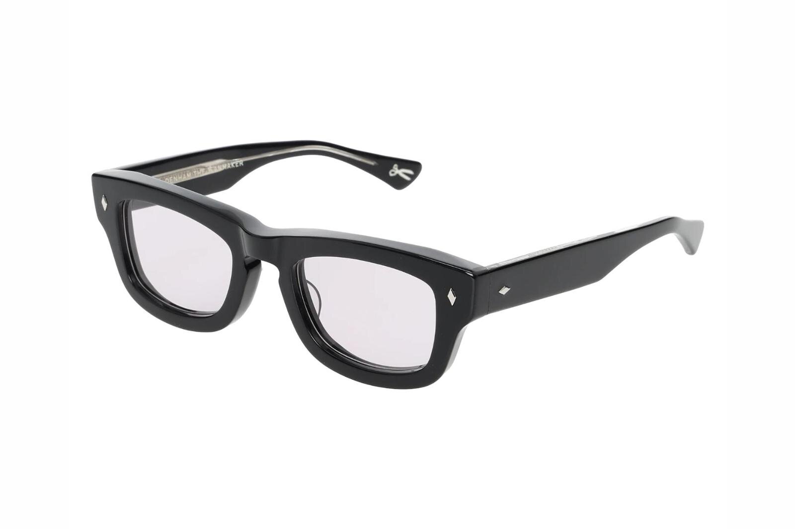 デンハム×エフェクター“クリアグレー”フレームのウェリントン型