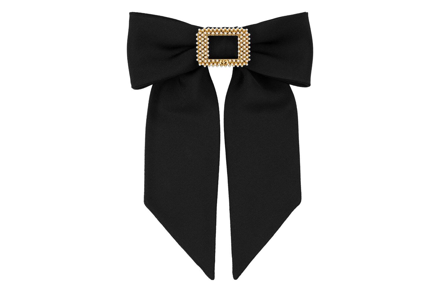 ディオール“大ぶり黒リボン”のヘアアクセサリー、CDシグネチャー輝く