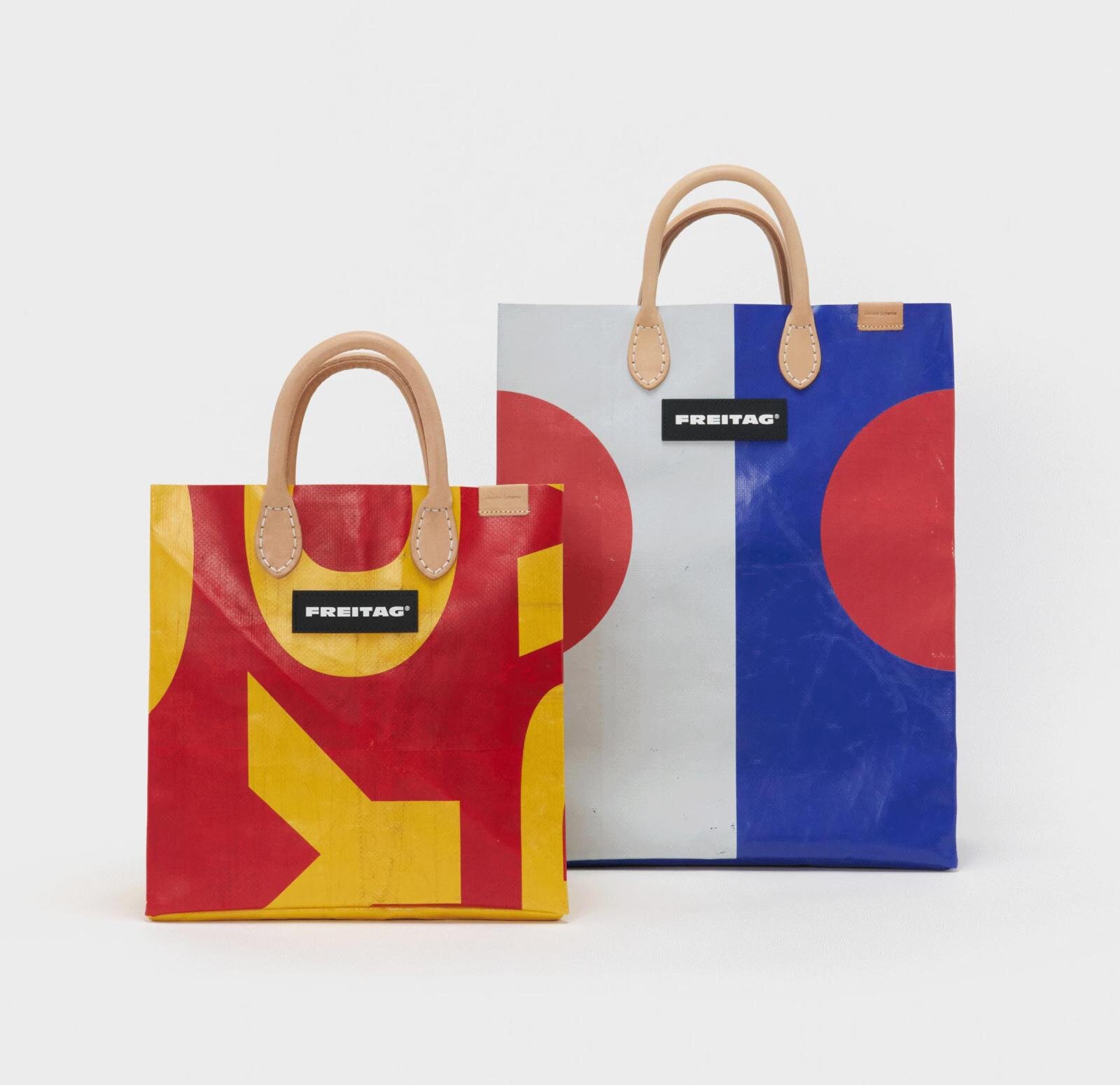 エンダースキーマとフライターグの“一点もの”バッグ、柄が異なるタープ