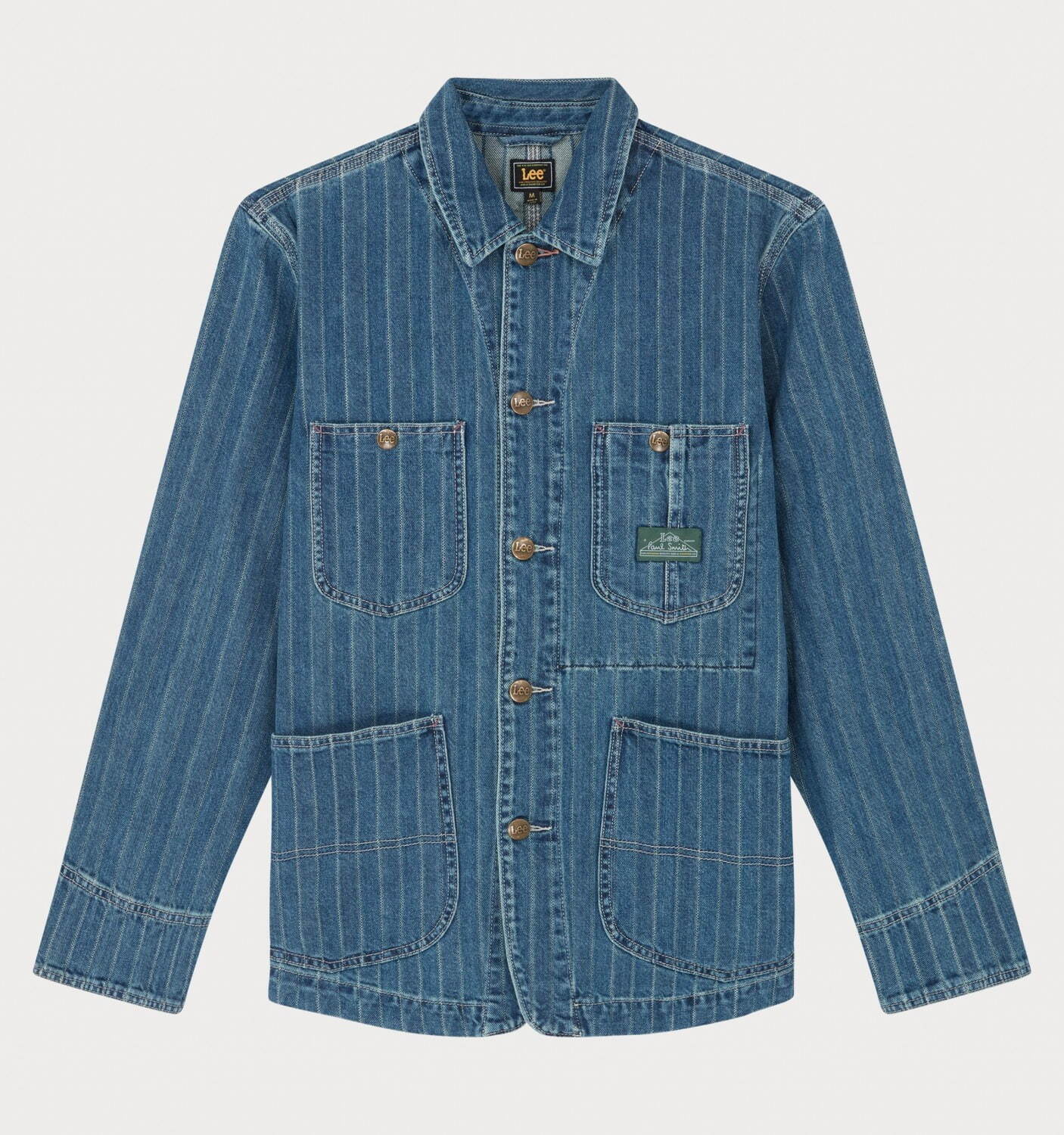 ポール・スミス+Lee、ストライプ柄がのぞく「101」デニムパンツ