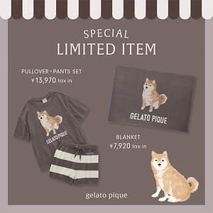 ジェラート ピケ「柴犬」モチーフのルームウェア、セットアップや総柄T