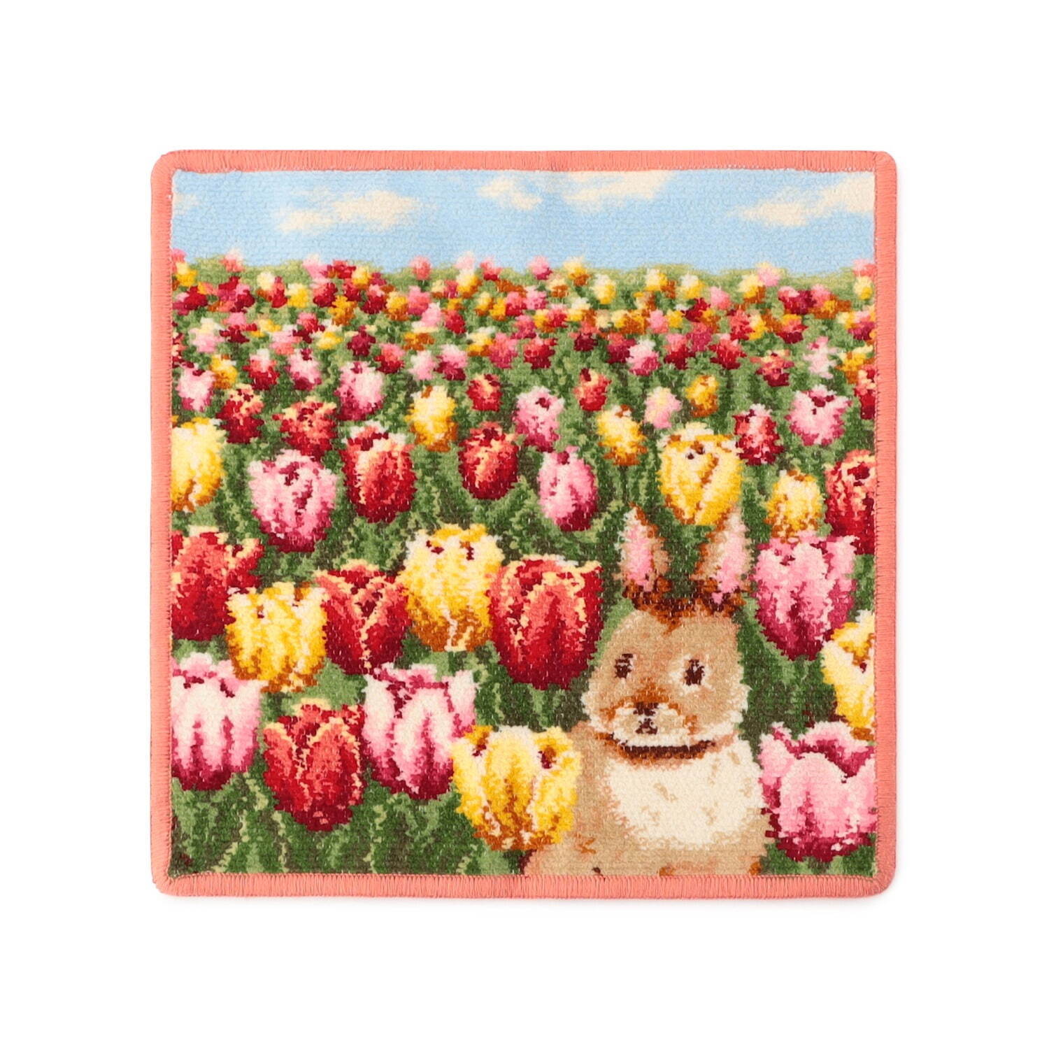 フェイラー×コスメキッチン限定ハンカチ、“満開のチューリップ畑