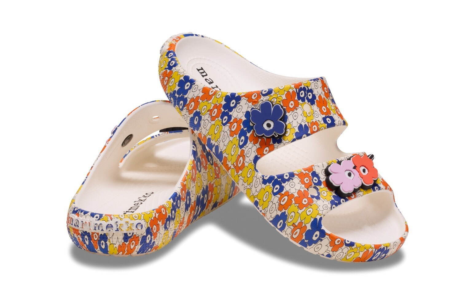 クロックス×マリメッコ「ウニッコ」柄サンダル、カラフルな“花モチーフ