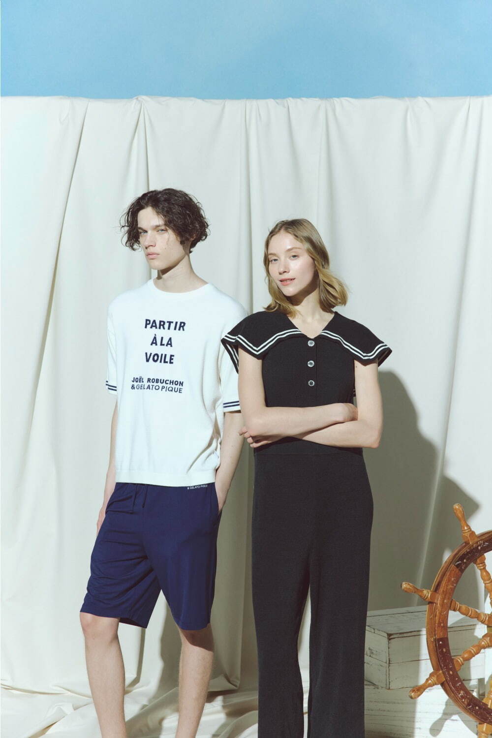 ジェラート ピケ×ジョエル・ロブションの“マリンテイスト”ルームウェア