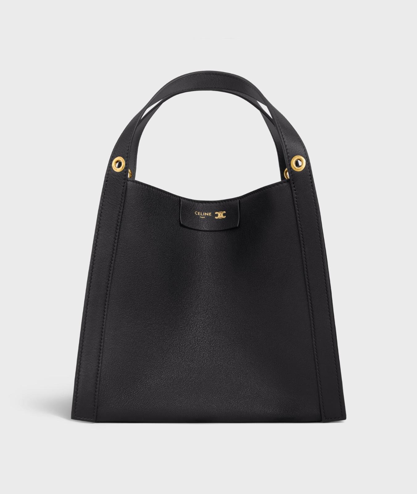 セリーヌのレザーバッグ「キューボ」しなやかなスクエア型、3WAYバッグ