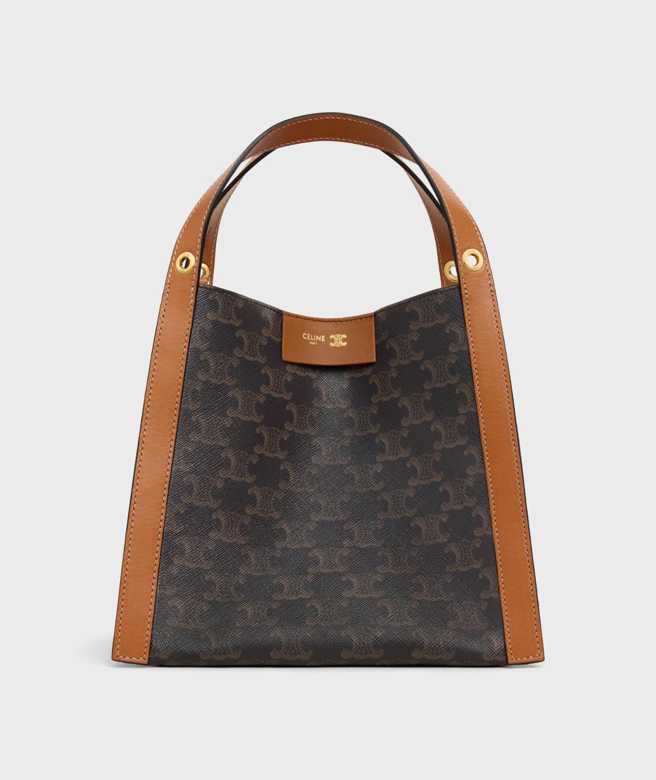 セリーヌのレザーバッグ「キューボ」しなやかなスクエア型、3WAYバッグ