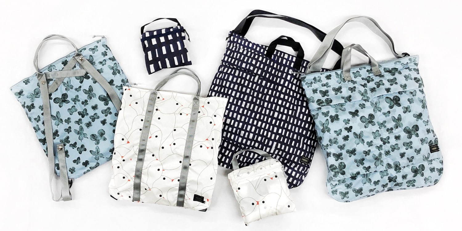 ミナ ペルホネン×ポーター“ちょうちょ”トートバッグや“タンバリン