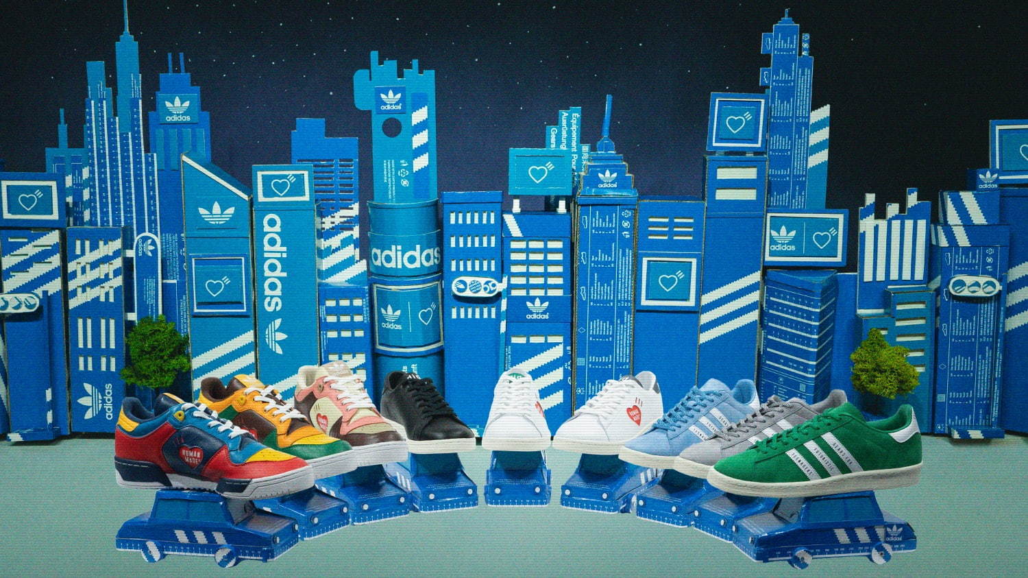 アディダス オリジナルス×NIGOヒューマンメイドの“ハートロゴ