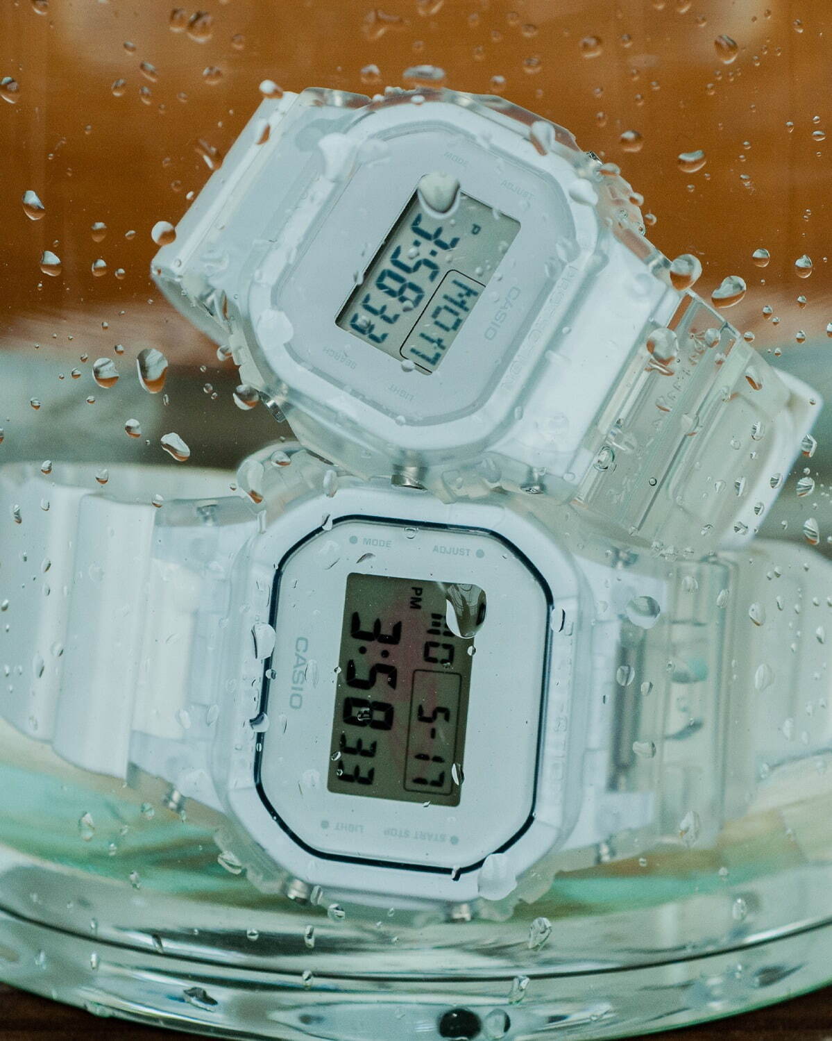 G-SHOCK/BABY-G×ビームス/ビームス ボーイ、ホワイト＆クリア素材の新
