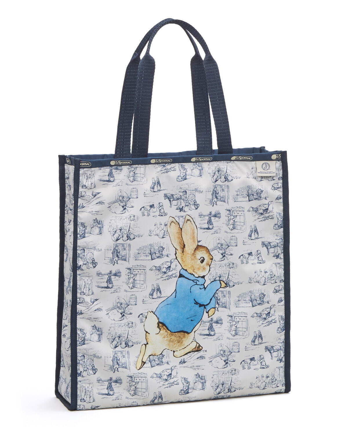 レスポートサック×ピーターラビット、物語のシーンを描いたバッグ