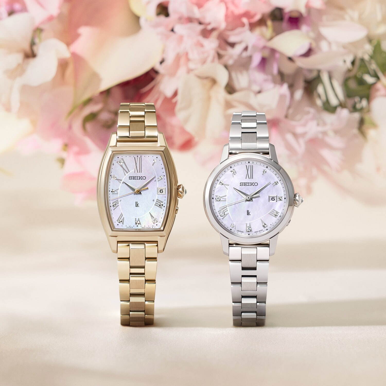 セイコー ルキア新作“花”モチーフ腕時計、ダイヤモンド×白蝶貝で