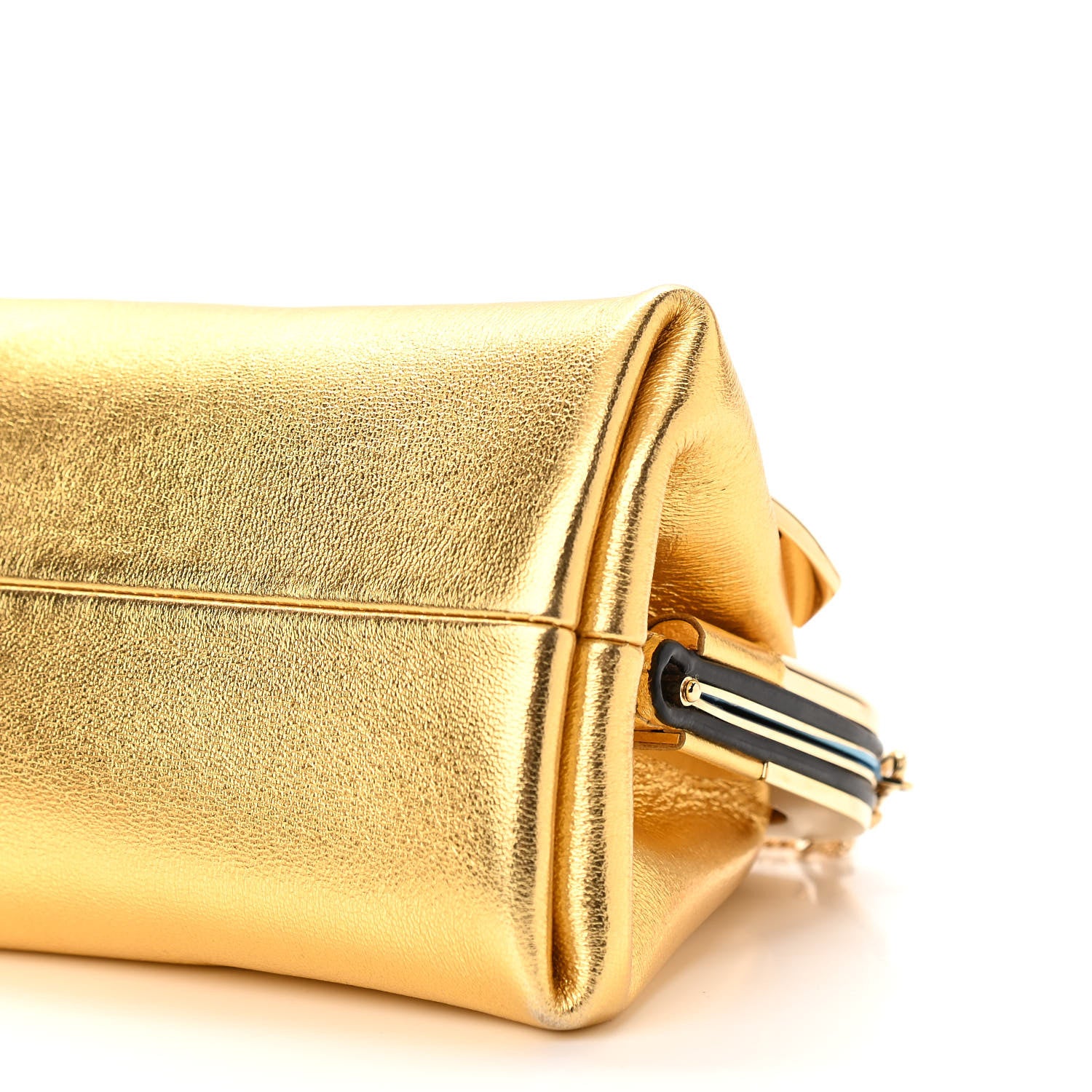 Valentino Garavani Metallic Calfskin Mini Supervee Clutch Soft